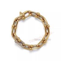 ราคา Tiffany Co Tiffany Hardwear สร้อยข้อมือโซ่ขนาดใหญ่สีเหลือง กุหลาบ ขาว 18k เพชรทองฝังสร้อยข้อมือออกแบบแบรนด์หรู (22421930357)