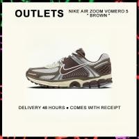 ราคา กล่องที่สมบูรณ์ Nike Air Zoom Vomero 5 Brown Running Shoes FD9920 022 รับประกัน 1 ปี (21887489988)