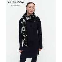 ราคา MARIMEKKO FIORE UNIKKO Scarf ผ้าพันคอ ลายดอกไม้ สีขาวดำ (17186151693)