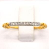ราคา Happy Jewelry แหวนเพชรของแท้ แหวนแถวด้านข้างเป็นลายโซ่ ทองแท้ 9k 37 5 ME833 (10436691711)