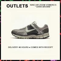 ราคา กล่องที่สมบูรณ์ Nike Air Zoom Vomero 5 Dark Brown Running Shoes FB8825 001 รับประกัน 1 ปี (21887938112)