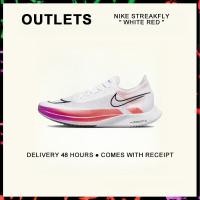 ราคา กล่องที่สมบูรณ์ Nike Streakfly White Red Running Shoes DJ6566 100 รับประกัน 1 ปี (21887592627)