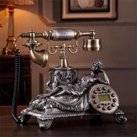 ราคา เจ้าหญิงนิทราโทรศัพท์ Landlin โบราณของแท้โทรศัพท์โลหะเลียนแบบสำหรับตกแต่งโรงแรมในบ้านสำนักงานของขวัญงานฝีมือ (21025885444)