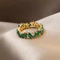 ราคา Emerald ring female niche design Japanese light luxury ins tide high sense fashion all match ladies index finger ring (22665328492)