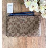 ราคา COACH กระเป๋าคล้องมือ1 ซิป 8 LARGE WRISTLET IN SIGNATURE 6648 (15787759364)