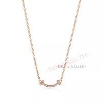 ราคา Tiffany Co Tiffany T Smile สีเหลือง กุหลาบ ขาว 18k จี้เพชรสีทอง มินิ สร้อยคอดีไซน์เนอร์แบรนด์หรู (22421231780)