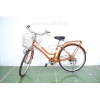 ราคา จักรยานแม่บ้านญี่ปุ่น ล้อ 26 นิ้ว มีเกียร์ สีส้ม จักรยานมือสอง (22101408818)