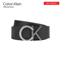 ราคา CALVIN KLEIN เข็ดขัดผู้ชายแบบใส่ได้ 2 ด้าน Monogram Premium Logo Reversible Belt รุ่น 4D7003G UKB สีดำ (22689138464)