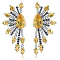 ราคา Lohaspie เครื่องประดับ8 2กะรัตแหวนเงินสเตอริ่งแข็ง925ต่างหูสตั๊ดโกเมนซิทรีนธรรมชาติ Citrine อัญมณีหินต่างหูหินวันเกิดต่างหูรูปไข่สำหรับเครื่องประดับผู้หญิง (22640134166)