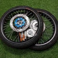 ราคา ชุดล้อ PCX160 ดิสหน้าดั้มหลัง ดุมคลิก125 ยางนอกในคาเมล จานนิชชิน สเปเชอร์ บุท น็อต พร้อมใช้งาน (21773983713)