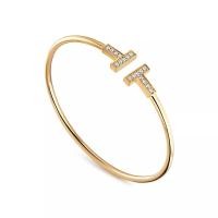 ราคา Tiffany Co Jสร้อยข้อมือลวดลายทิฟฟานี่ทองคำ 18 K สีขาว ทองเหลือง Tiffany T Wire Bracelet in Rose Gold with Diamonds 18K white gold yellow gold (22597326512)