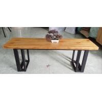 ราคา PradooSiam ม้านั่งไม้ ขาเหล็ก เก้าอี้สนาม เก้าอี้ยาว outdoor long bench 1ตัว มีหลายขนาด PS 1497 ท๊อปทำจากไม้จริง ไม้ธรรมชาติแท้ ไม้แผ่นเดียว ไม้เนื้อแข็ง สามารถใช้งานภายนอกได้ ทนแดด ทนฝน ประกอบสำเร็จ 