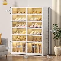 ราคา Jumper kids กล่องรองเท้า แถวคู่ 3 9 ชั้น ใส่ได้ชั้นละ 4 คู่ กล่องใส่รองเท้า กล่องรองเท้าพลาสติกบานใส พับได้ shoe box waterproof พร้อมส่ง (21729291252)