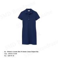 ราคา Lacoste เดรสโปโลหญิง รุ่น Womens Lacoste Slim Fit Stretch Cotton Striped Polo Code EF5473 10 F9F (21385430327)