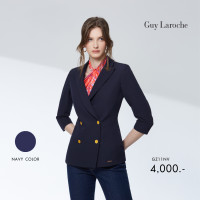 ราคา Guy Laroche womans work pants King Suiting Scarlet RED แจ็คเก็ตทำงานผู้หญิง ทรงเข้ารูป แขนสามส่่วน แต่งกระดุม 4 เม็ด สีแดง G9XNDE (20861673748)