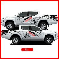 ราคา สติ๊กเกอร์แต่งลายโคลน กระทิง กระบะไทรทัน สติ๊กเกอร์ติดรถ ชุดแต่งมิตซูบิชิไทรทัน sticker (22631378850)