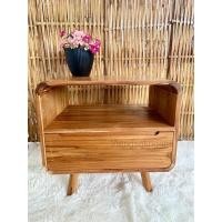 ราคา ตู้หัวเตียงไม้สัก 1 ลิ้นชัก ขอบโค้งมน สีธรรมชาติ ขนาด 50 40 สูง50cm ช่องว่าง 15 ลิ้นชัก 9 (22226997004)