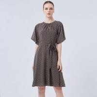 ราคา ESPADA เดรสทรงแฟลร์ลายเลขาคณิต ผู้หญิง สีดำ Geometric Print Fit and Flare Dress 01078 (22556157206)