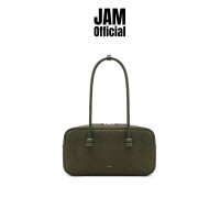 ราคา JAM MUVA Midi Boston Suede กระเป๋าสะพายข้าง หนังกลับ ทรงบอสตัน (22667435114)