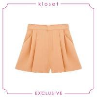 ราคา KLOSET High Waist Shorts VC20 P009 กางเกงขาสั้น จีบหน้า ผ้าสีพื้น (4715362546)