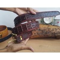 ราคา เอกบุรุษเช่นคุณ ต้องเส้นนี้ซิ เข็มขัดหนังจระเข้แท้ รุ่นกระดูกคู่ ถักขอบ หัวเข็ม สีน้ำตาลเม็ดมะขาม (15464139173)