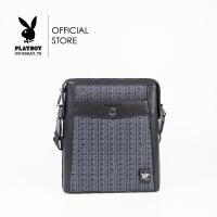 ราคา Playboy Duke Mens bag กระเป๋าสะพายข้างผู้ชาย รุ่น ST B243PBM281 BK ดีไซน์ทรงเเมสเซนเจอร์สกรีนลายPB สีดำ (22296022802)