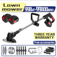 ราคา เครื่องตัดหญ้าไฟฟ้า เครื่องตัดหญ้าไร้สาย 998VF กำจัดวัชพืชอย่างรวดเร็ว เครื่องมือทำสวนมืออาชีพ แบตเตอรี่ลิเธียม 20V สองก้อน Lawn mower (18594897793)