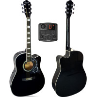 ราคา กีต้าร์โปร่งไฟฟ้า kazuki Deluxe DLKZ 41CE เคลือบเงา กีต้าร์โปร่ง 41นิ้ว กีตาร์โปร่งไฟฟ้า Kazuki Deluxe (15110393763)