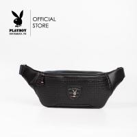 ราคา Playboy Jethro Mens Chest bag กระเป๋าคาดอกคาดเอวผู้ชาย รุ่น ST B243PBM285 BK ดีไซน์กระเป๋าชายคาดอกคาดเอวหนังลายสานสกรีน Logo สีดำ (22297334088)