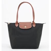 ราคา LONGCHAMP Le Pliage 28 Long Handle Large Capacity Fabric Tote Bag Tote Bag Shopping Bag Dumpling กระเป๋าสะพายไหล่ Medium Womens Black 1899 2605 (22793432248)