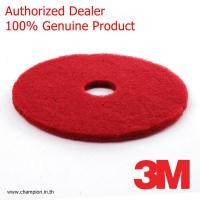 ราคา 3M แผ่นขัดพื้น ขัดเงาพื้น สีแดง Red Buffer 5100 1 กล่อง 5 แผ่น สำหรับ เครื่องขัดพื้น (403731749)