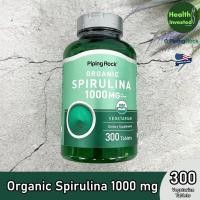 ราคา Piping Rock Organic Spirulina 1000 mg 300 Vegetarian Tablets สาหร่ายสไปรูลิน่าออแกนิค (22108158050)