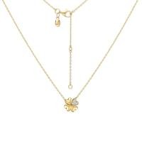 ราคา Merii สร้อยคอพร้อมจี้เงินชุบทองคำ 23K ประดับ CZ ดีไซน์ใบโคลเวอร์ 4 แฉก ยาว 16 นิ้ว สร้อยพร้อมจี้เพชรCZ Lucky Clover 221N0419 01 (21504642375)