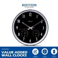 ราคา RHYTHM นาฬิกาแขวนผนัง เข็มเดินเงียบ หน้าจอมีบอกอุณหภูมิ ความชื้น 35 ซม CFG727NR02 (22582843862)