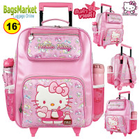 ราคา Kids Luggage 14 16 กระเป๋าเป้มีล้อลากสำหรับเด็ก กระเป๋านักเรียน เป้ล้อลาก Princess Sofia LABUBU Kitty (19090199993)