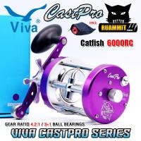 ราคา รอกตกปลา รอกทรงกลม NEW VIVA CASTPRO 5000 6000 RC LC มีทั้งหมุนซ้ายและหมุนขวา (22583547703)