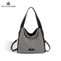 ราคา David Jones Paris กระเป๋าถือกระเป๋าทรงสี่เหลี่ยมมีหูหิ้วสะพายไหล่มือจับด้านบนกระเป๋าถือผู้หญิงสะพายไหล่กระเป๋าถือหนัง Pu นิ่มสำหรับผู้หญิงและอ่อนนุ่ม (22780690024)