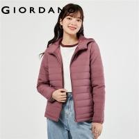 ราคา GIORDANO Women Jackets Windproof Solid Color Multi Pocket Casual Jackets Zip Front Waterproof Padded Hooded Jackets 13372824 (21191561294)