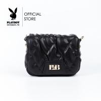 ราคา Playboy รุ่นBubble Bagกระเป๋าสะพายข้างผู้หญิงรหัสST BS243PB111 ดีไซน์ทรงหมอนบุนวมหนังจีบ สายสะพาย2สาย มี2สี ดำ ชมพู (22794958128)