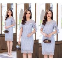 ราคา ชุดเดรสลูกไม้ ทรงปีกค้างคาว ทรงสวย งานตรงปก งานคุณภาพ รหัสสินค้า 8 8309 (20238019077)