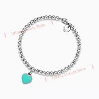 ราคา Return To Tiffany Lovestruck Heart Tag Toggle Bracelet Pure Silver Bead Bracelet With Blue red pink Enamel Finishกลับไป ที่ทิฟฟานี่ love หลงใหลในข้อมือกำไลลูกปัดสีเงินบริสุทธิ์พร้อมสายนาฬิกาสีน้ำเงิน 