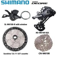 ราคา SHIMANO DEORE M6100 1x12วินาที Groupset สำหรับ MTB M6100 S Hifter ด้านหลัง D Erailleur 10 51ครั้งเทปคาสเซ็ตซันไชน์ K7 DEORE 12วินาที4ชิ้นชุด (22037510898)
