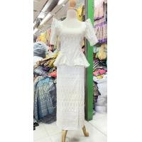 ราคา ชุดเซ็ท ได้รับทั้งชุดเสื้อ ผ้าถุง ผ้ายีดสกินนี่ลายไทยแพรวา 1 เสื้อคอเหลี่ยมชายระบาย 2 ผ้าถุงทรงป้ายข้างพิมพ์ลายไทยแพรวา แบบสวมได้เลยไม่ใช่สม้อคใส่กระชับตามสัดไซด์ 25 44 ยาว 35นิ้ว (21891363823)