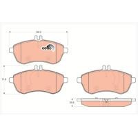 ราคา BENZ ผ้าเบรค Brake pad ผ้าเบรคหน้า ผ้าเบรคหลัง เบนซ์ รุ่น W204 C200 C250 C200CGI C250CGI C180 C300 ยี่ห้อ TRW (21323401868)