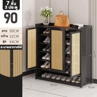 ราคา 120cm ตู้เก็บรองเท้า 4 3 2 ประตู ชั้นวางรองเท้า ตู้รองเท้า ตู้ใส่รองเท้า ตู้วางรองเท้า shoe cupboard (22383943958)
