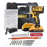 ราคา DEWALT สว่านแบต สว่านไร้สาย 198V แบต2ก้อน 3ระบบ สว่านไขควงกระแทกไร้สาย เจาะกระแทกได้ สว่านกระแทก ไร้สาย สว่า Cordless Drill (20823893862)