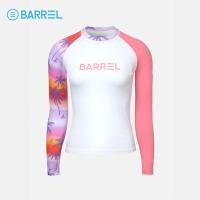 ราคา BARREL WOMEN SUNSET PALM TREE ODD RASH GUARD WHITE PINK เสื้อรัชการ์ด ชุดว่ายน้ำแขนยาว ชุดว่ายน้ำผู้หญิง 3WT011W U4WTPI (22200643994)
