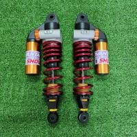 ราคา 2สี โช๊คหลังโชว่า เทค4 แกนดำ สปิงแก้ว สำหรับ เวฟ ดรีม ทุกรุ่น โช๊ค SHOWA TECH4 330mm โช๊คหลังแต่ง (22545369650)