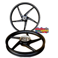 ราคา ล้อแม็กเวฟ 110i เวฟ125i ปลาวาฬ ลายเดิมมากับรถสีดำล้วน พร้อมยางนอกหน้าหลัง ขนาดมาตราฐานเหมือนรถใหม่ (22774027053)