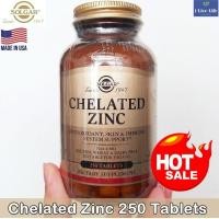 ราคา 80 Sale EXP 10 24 คีเลต ซิงค์ Chelated Zinc 22mg 250 Tablets Solgar สังกะสี (21931023291)